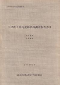 会津坂下町内遺跡発掘調査報告書2 中平遺跡 男壇遺跡